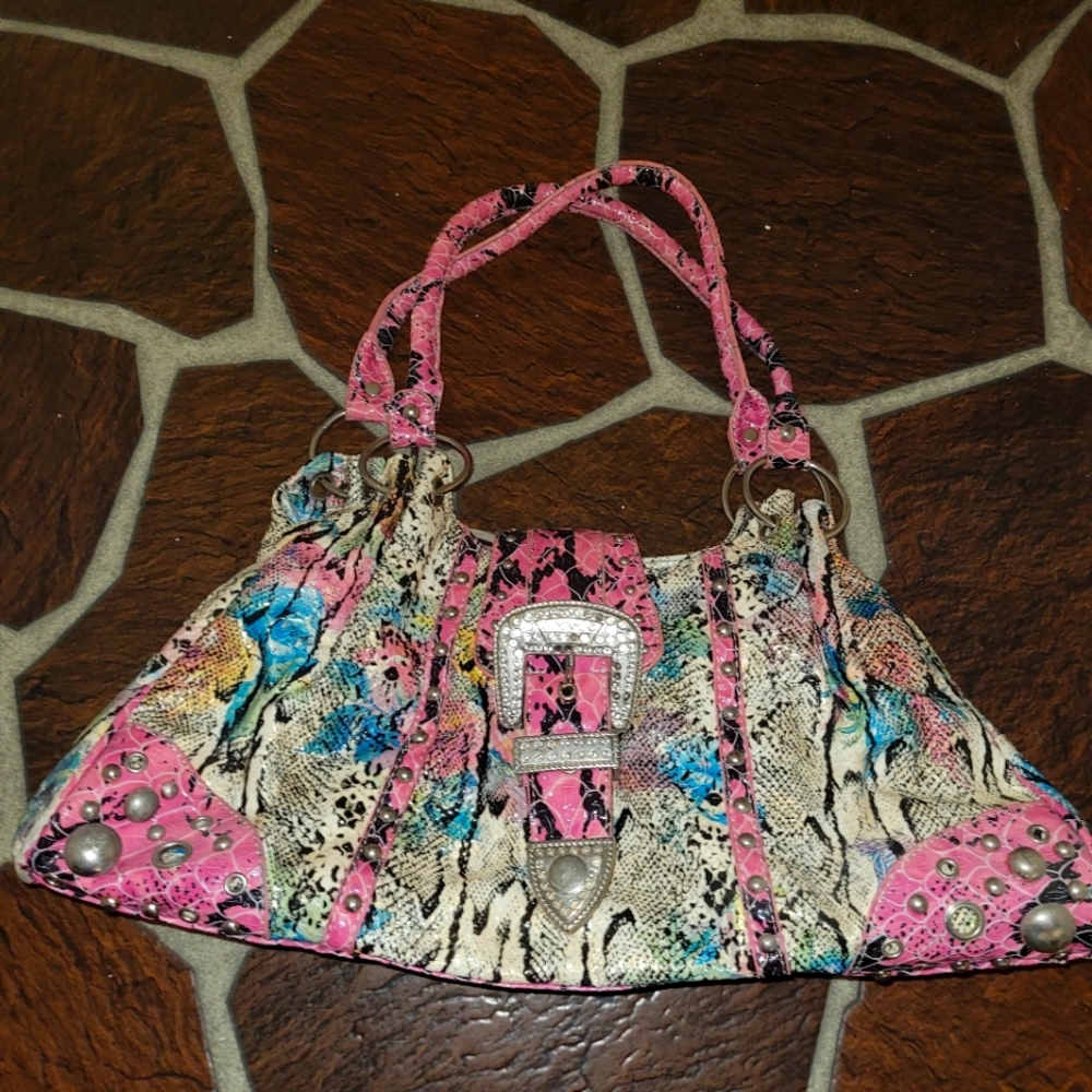 Snakeskin shoulder bag